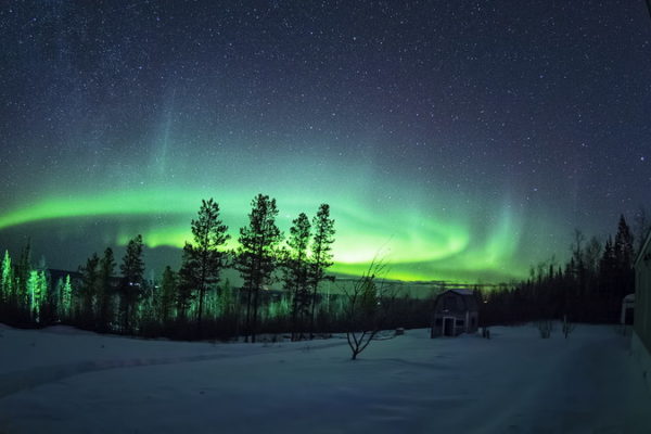 Northern lights in northern British Columbia